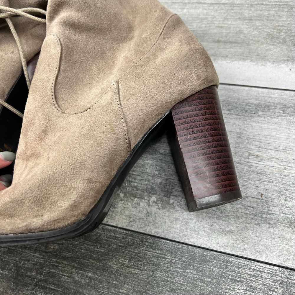 Qupid over the knee faux suede boots heels - Picture 9 of 10